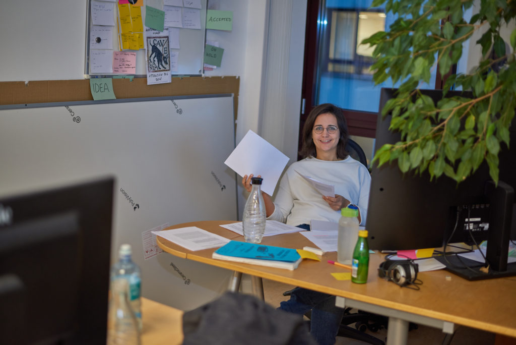 Johanna Ullrich at her desk