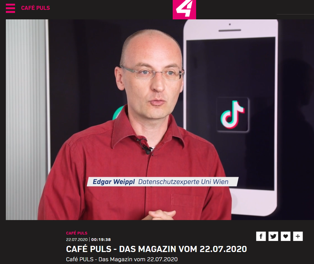 Edgar Weippl at Cafe Puls