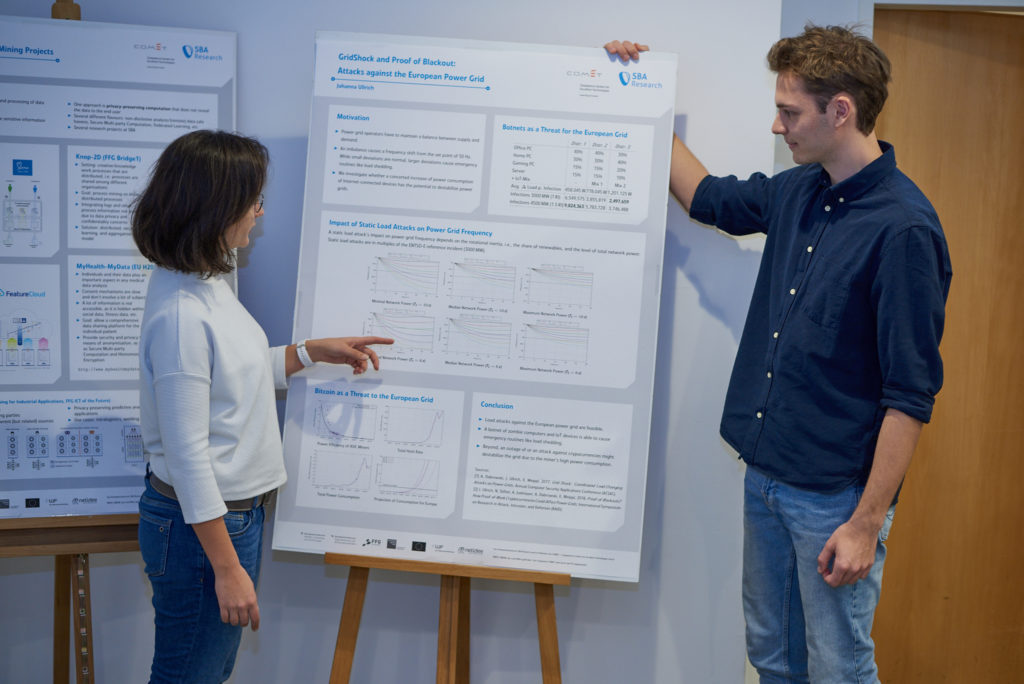 Johanna Ullrich and Florian Holzbauer in front of a flip chart