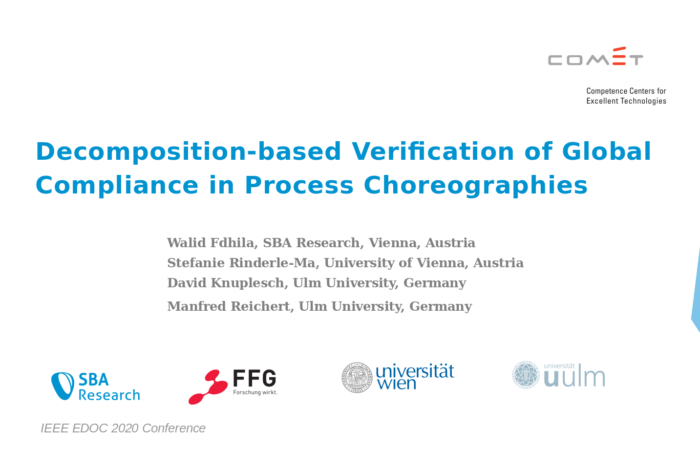 EDOC 2020 – Walid Fdhila presents Work on Compliance Checking in Distributed Processes