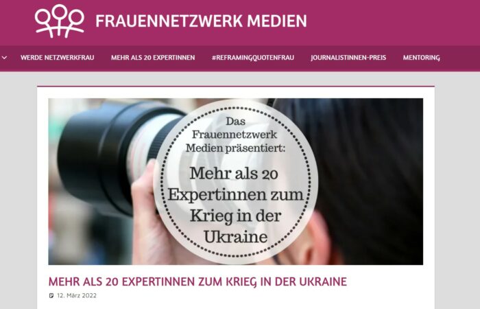 Johanna Ullrich is one of more than 20 female experts on the war in Ukraine