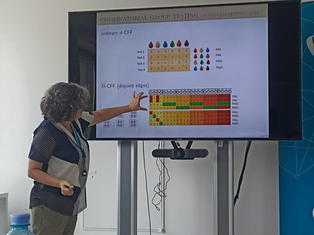 Professor Lucia Moura presenting. 