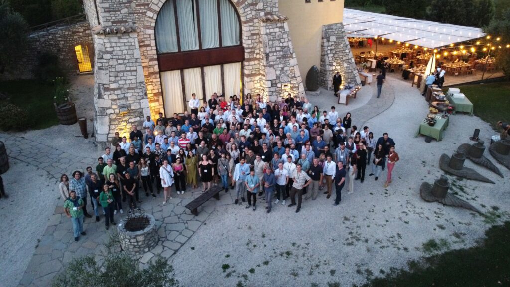 Drone shot of ARES participants