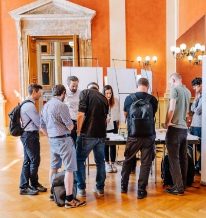 Boot at Event presenting research work