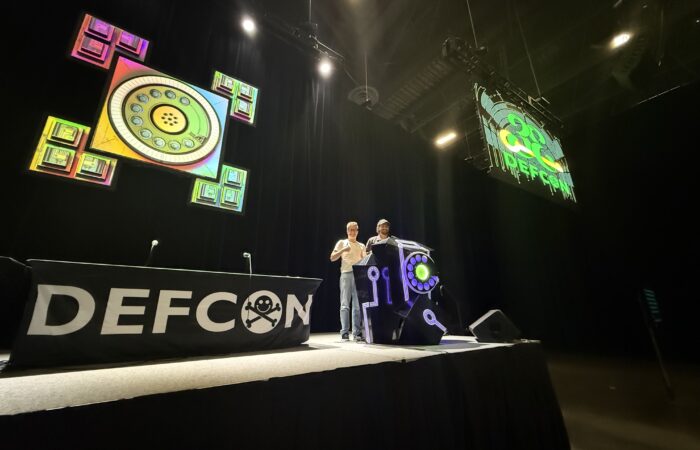Gabriel Gegenhuber and Maximilian Günther on DEFCON 33 Stage