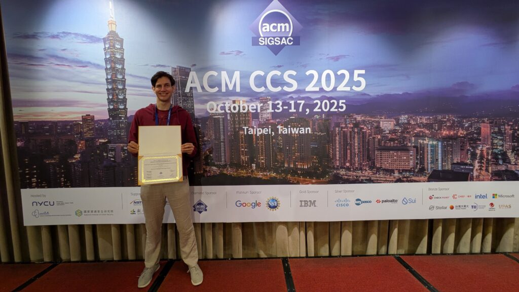David Schmidt with Award in hands