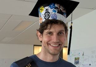 David Schmidt wearing rigorosum party hat
