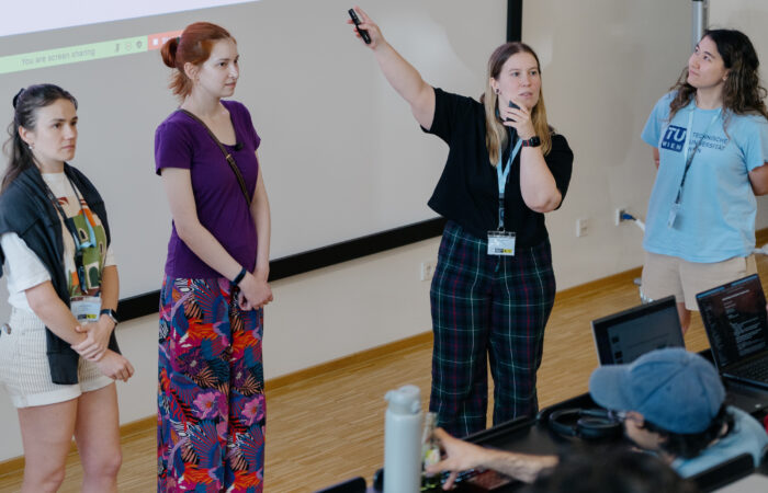 colleagues presenting